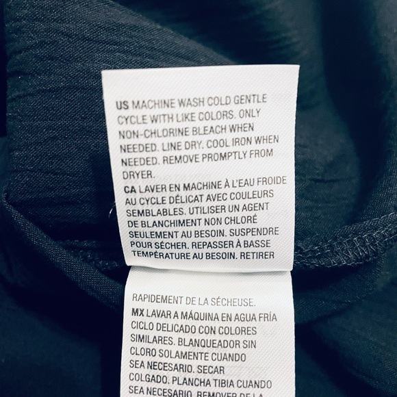 NWT Style & Co. Black Peasant Blouse / M - Picture 8 of 8